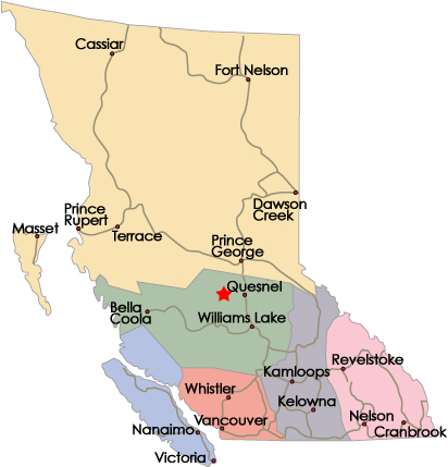 Map of the Cariboo